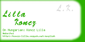 lilla koncz business card